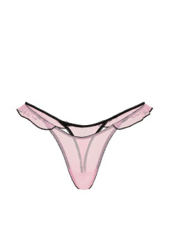 Мереживні трусики від Victoria's Secret PINK Wink™ Flutter Thong Panty - колір Pink Lollipop
