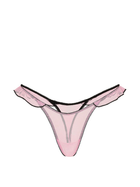 Мереживні трусики від Victoria's Secret PINK Wink™ Flutter Thong Panty - колір Pink Lollipop