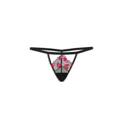 Мереживні трусики від Victoria's Secret PINK Wink™ V-String Panty - колір Black