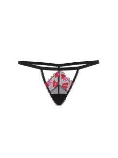 Мереживні трусики від Victoria's Secret PINK Wink™ V-String Panty - колір Black