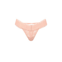 Мереживні трусики від Victoria's Secret The Lacie  Lace Strappy-Back Thong Panty - колір Peach