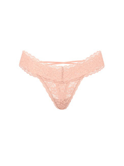 Мереживні трусики від Victoria's Secret The Lacie Lace Strappy-Back Thong Panty - колір Peach