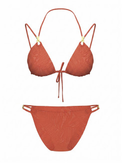 Купальник Victoria's Secret Archives Sexy Straps Triangle - колір Burnt Orange Leaves