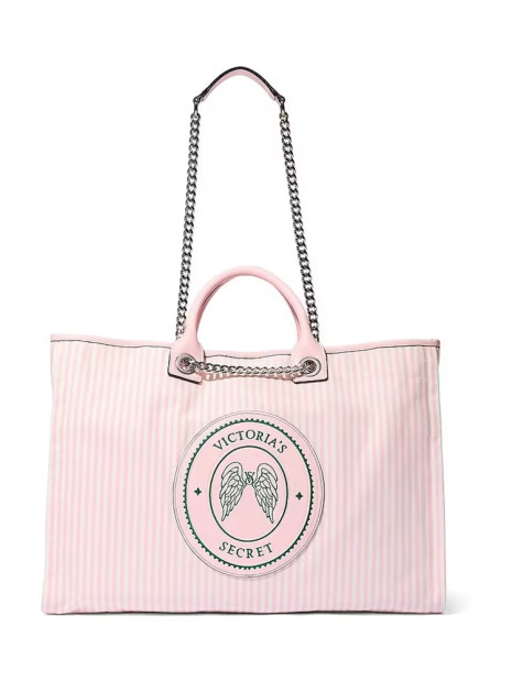 Сумка Victoria's Secret Iconic Stripe Pink Chain Strap Tote Bag