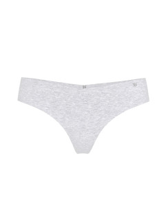 Безшовні трусики стрінги Victoria's Secret No-Show Cotton Thong Panty від Pink - колір Medium Heather Grey