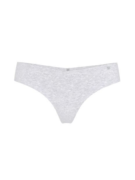 Безшовні трусики стрінги Victoria's Secret No-Show Cotton Thong Panty від Pink - колір Medium Heather Grey