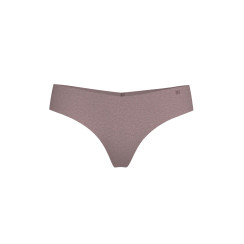 Безшовні трусики стрінги Victoria's Secret No-Show Cotton Thong Panty - колір Heather Cocoa Blush