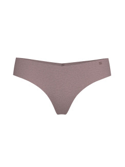 Безшовні трусики стрінги Victoria's Secret No-Show Cotton Thong Panty - колір Heather Cocoa Blush