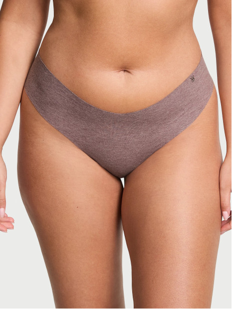 Безшовні трусики стрінги Victoria's Secret No-Show Cotton Thong Panty - колір Heather Cocoa Blush Безшовні трусики стрінги Victoria's Secret No-Show Cotton Thong Panty - колір Heather Cocoa Blush