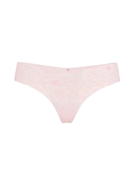 Безшовні трусики стрінги Victoria's Secret No-Show Cotton Thong Panty - колір Heather Pink Petal