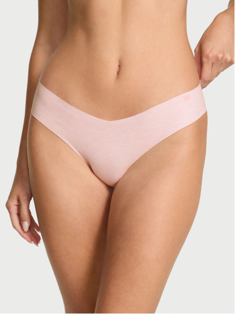 Безшовні трусики стрінги Victoria's Secret No-Show Cotton Thong Panty - колір Heather Pink Petal Безшовні трусики стрінги Victoria's Secret No-Show Cotton Thong Panty - колір Heather Pink Petal
