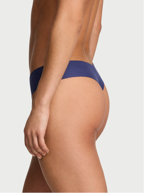 Безшовні трусики стрінги Victoria's Secret No-Show Cotton Thong Panty - колір Ink Blue Безшовні трусики стрінги Victoria's Secret No-Show Cotton Thong Panty - колір Ink Blue
