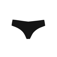 Безшовні трусики стрінги Victoria's Secret No-Show Cotton Thong Panty - колір Black