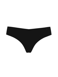 Безшовні трусики стрінги Victoria's Secret No-Show Cotton Thong Panty - колір Black