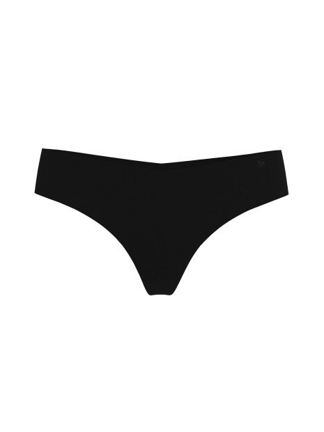 Безшовні трусики стрінги Victoria's Secret No-Show Cotton Thong Panty - колір Black