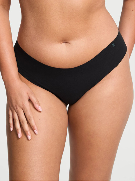Безшовні трусики стрінги Victoria's Secret No-Show Cotton Thong Panty - колір Black Безшовні трусики стрінги Victoria's Secret No-Show Cotton Thong Panty - колір Black