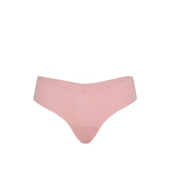 Безшовні трусики стрінги Victoria's Secret No-Show Cotton Thong Panty - колір Chalk Rose