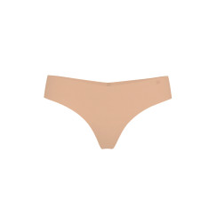 Безшовні трусики стрінги Victoria's Secret No-Show Cotton Thong Panty - колір Praline