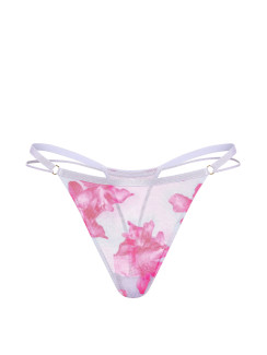 Мереживні трусики від Victoria's Secret PINK Mesh High-Leg Thong Panty - колір Sweet Lavender Hibiscus Floral Print