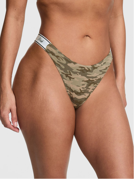 Котонові трусики стрінги Pink VS - колір Faded Green Camo Print Котонові трусики стрінги Pink VS - колір Faded Green Camo Print