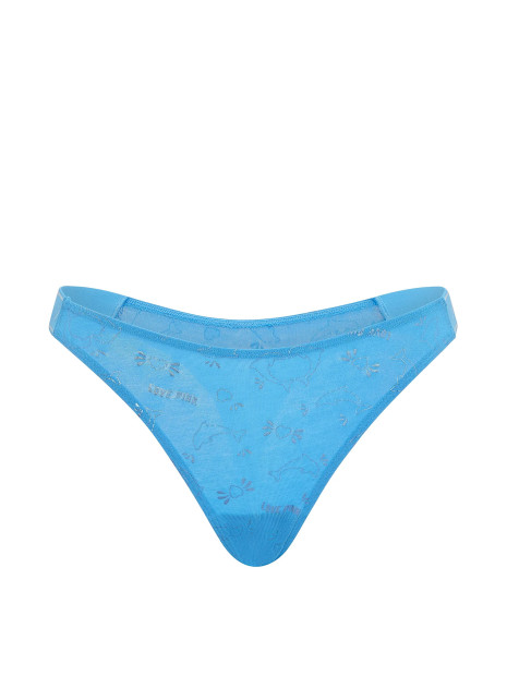 Котонові трусики стрінги Pink VS - колір Capri Blue Foil Dolphin Print