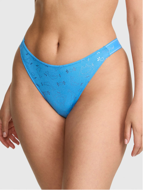 Котонові трусики стрінги Pink VS - колір Capri Blue Foil Dolphin Print Котонові трусики стрінги Pink VS - колір Capri Blue Foil Dolphin Print