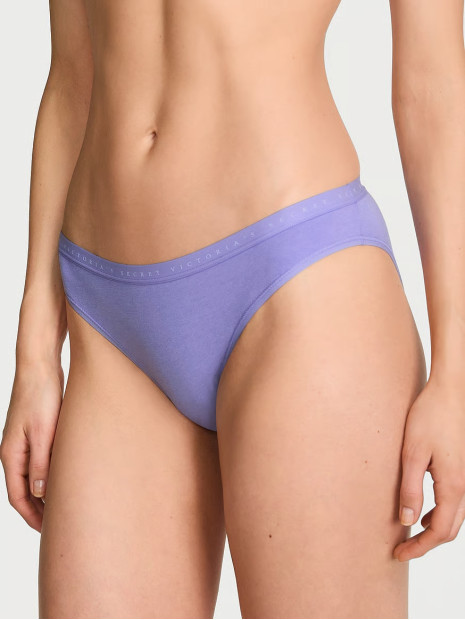 Бавовняні трусики бікіні Victoria's Secret Stretch Cotton Bikini Panty - колір Verywinkle Бавовняні трусики бікіні Victoria's Secret Stretch Cotton Bikini Panty - колір Verywinkle