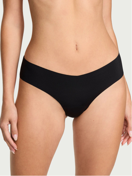 Безшовні трусики стрінги Victoria's Secret No Show Strappy Thong Panty - колір Black Безшовні трусики стрінги Victoria's Secret No Show Strappy Thong Panty - колір Black