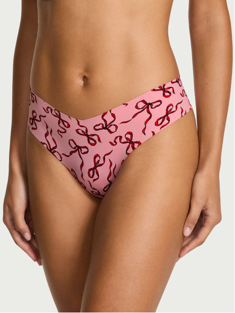 Безшовні трусики стрінги Victoria's Secret No-Show Thong Panty - колір Pink Bows Безшовні трусики стрінги Victoria's Secret No-Show Thong Panty - колір Pink Bows