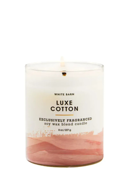 Свічка Luxe Cotton Single Wick Candle Bath and Body Works