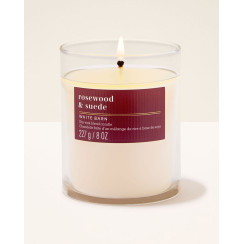 Свічка Rosewood & Suede Single Wick Candle Bath and Body Works