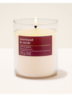 Свічка Rosewood & Suede Single Wick Candle Bath and Body Works