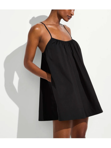 Сукня Victoria's Secret Beachwear Poplin Trapeze Mini Dress - колір Black Сукня Victoria's Secret Beachwear Poplin Trapeze Mini Dress - колір Black