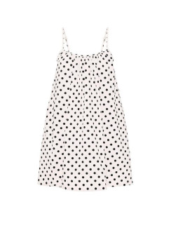 Сукня Victoria's Secret Beachwear Poplin Trapeze Mini Dress - колір White & Black Dots