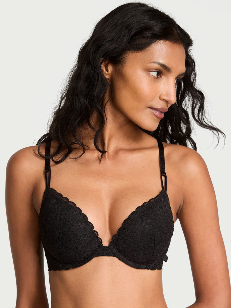 Бюстгалтер Victoria's Secret Sexy Tee Sophia Lace Push-Up Bra - колір Black