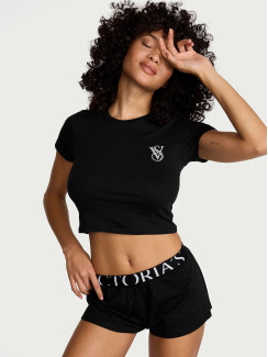 Котонова піжама Victoria's Secret - колір Black