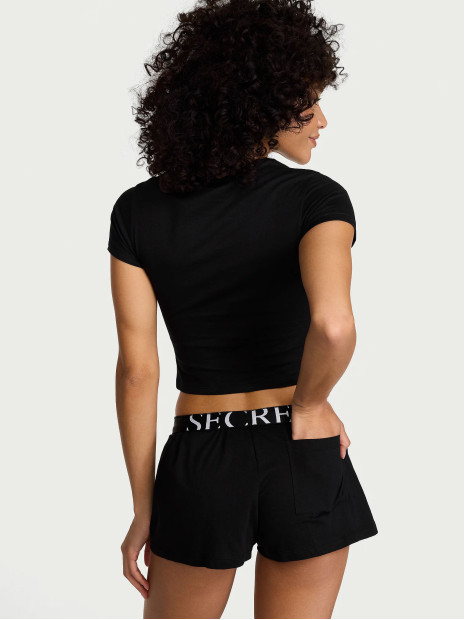 Котонова піжама Victoria's Secret - колір Black