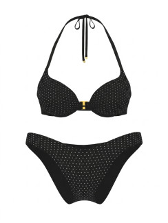 Купальник  Victoria's Secret Swim Bombshell Add-2-Cups Diamanté Push-Up - колір Pure Black Shine