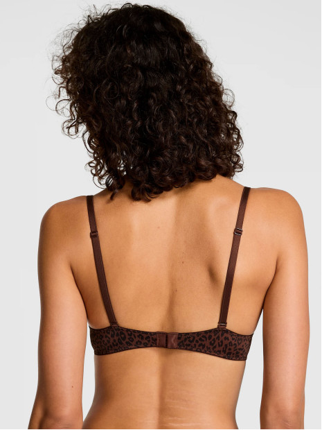Бюстгалтер Victoria's Secret Wear Everywhere™ Push-Up Wireless Bra - колір Ganache Leopard Print