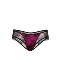 Мереживні трусики Victoria's Secret Very Sexy Rose Lace Overlay Cheeky Panty - колір Pink Fire