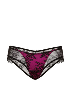 Мереживні трусики Victoria's Secret Very Sexy Rose Lace Overlay Cheeky Panty - колір Pink Fire