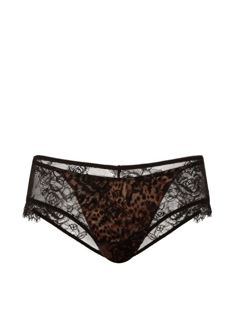 Мереживні трусики Victoria's Secret Very Sexy Rose Lace Overlay Cheeky Panty - колір Leopard