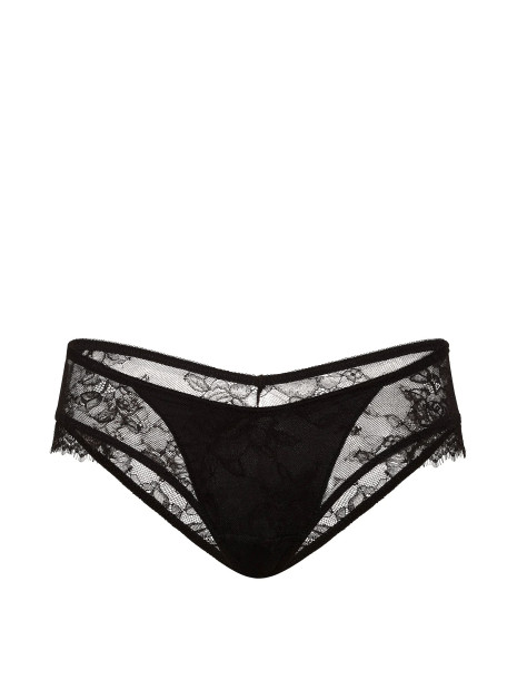 Мереживні трусики Victoria's Secret Very Sexy Rose Lace Overlay Cheeky Panty - колір Black