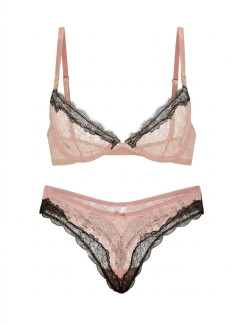 Комплект білизни Victoria's Secret Tease Lace Unlined Demi Bra - колір Royal Pink