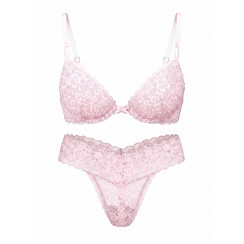 Комплект білизни Victoria's Secret Sexy Tee Sophia Lace Push-Up - колір Pretty Blossom