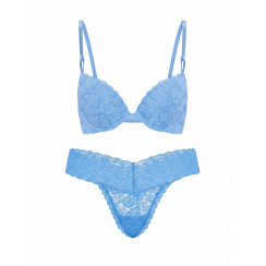 Комплект білизни Victoria's Secret Sexy Tee Sophia Lace Push-Up - колір Blue Jasper