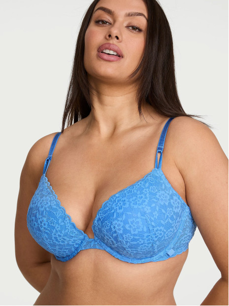 Комплект білизни Victoria's Secret Sexy Tee Sophia Lace Push-Up - колір Blue Jasper