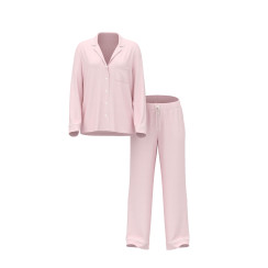 Модалова піжама Victoria's Secret SoSoft™ Modal Long Pajama Set - колір Heather Pink Petal