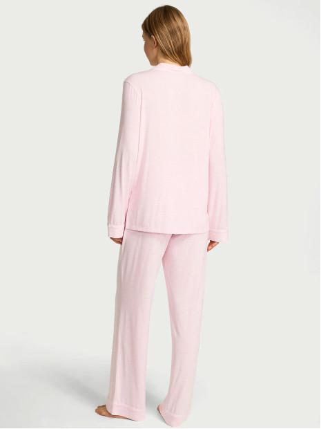 Модалова піжама Victoria's Secret SoSoft™ Modal Long Pajama Set - колір Heather Pink Petal