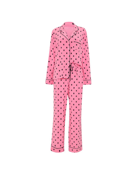 Модалова піжама Victoria's Secret SoSoft™ Modal Long Pajama Set - колір Sexy Little Pink Ikat Dots